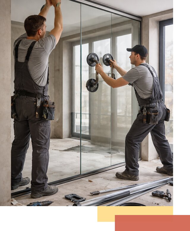 Цельностеклянные перегородки под ключ в Обнинске