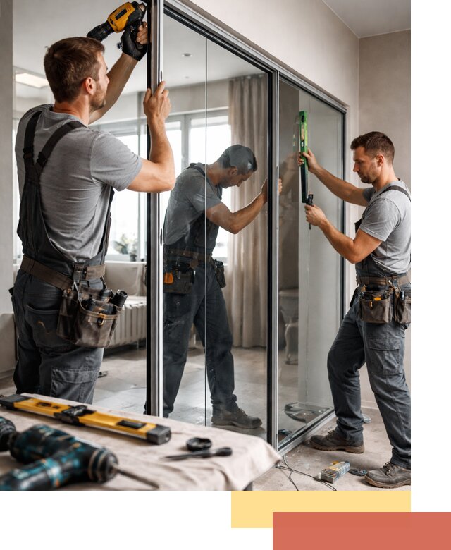 Каркасные стеклянные перегородки под ключ в Обнинске