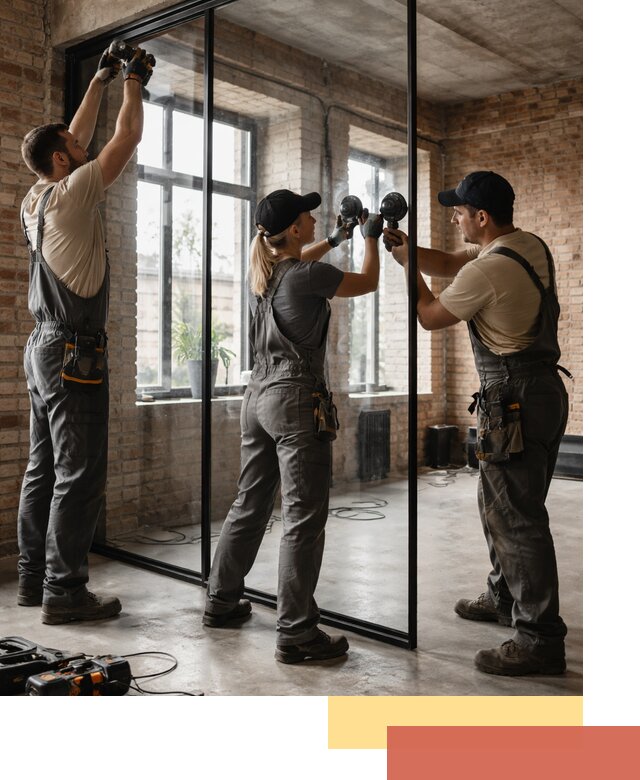 Стеклянные перегородки лофт — изготовление и монтаж в Обнинске