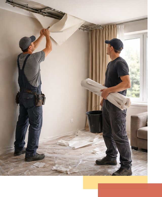 Демонтаж натяжного потолка в Обнинске быстро и аккуратно