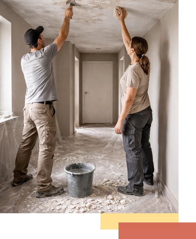 Удаление побелки с потолка в Обнинске — быстро и аккуратно