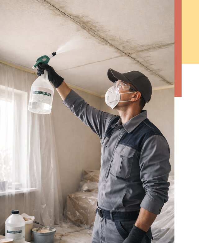 Антисептическая обработка потолка в Обнинске от 2538 руб. | ОТДЕЛОЧНИК-Бнн