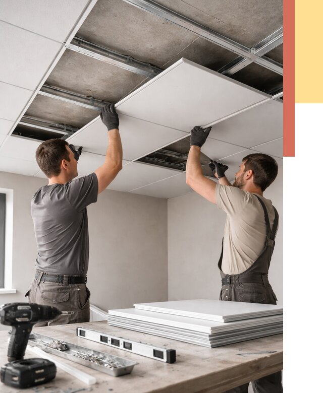 Монтаж кассетного потолка в Обнинске от 4568 руб/м2 — установка и сборка | ОТДЕЛОЧНИК-Бнн