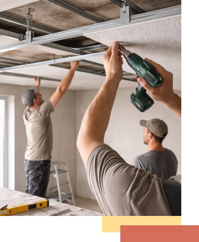 Монтаж акустического потолка в Обнинске под ключ