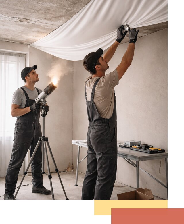 Установка натяжного потолка под ключ в Обнинске