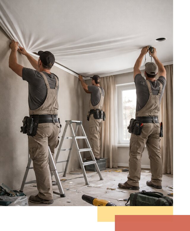 Монтаж матового натяжного потолка в Обнинске качественно и быстро