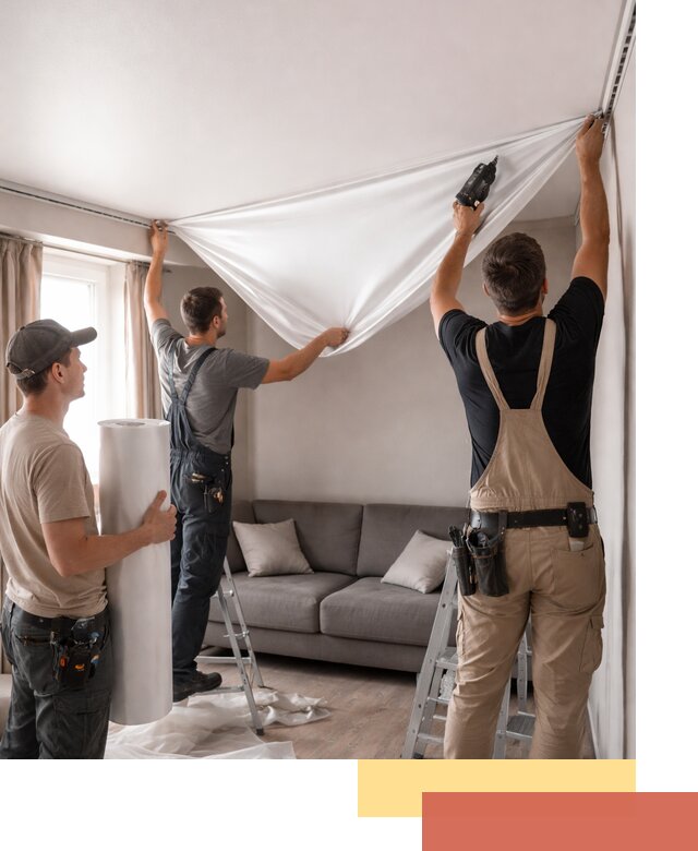 Монтаж сатинового натяжного потолка в Обнинске качественно и быстро