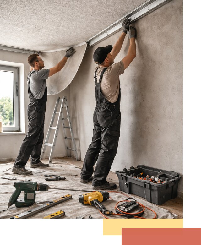 Монтаж фактурного натяжного потолка в Обнинске качественно и быстро