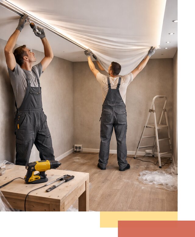 Монтаж натяжного потолка с подсветкой в Обнинске цена и сроки