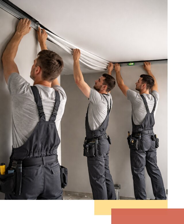 Теневые натяжные потолки в Обнинске: монтаж и отделка быстро и качественно