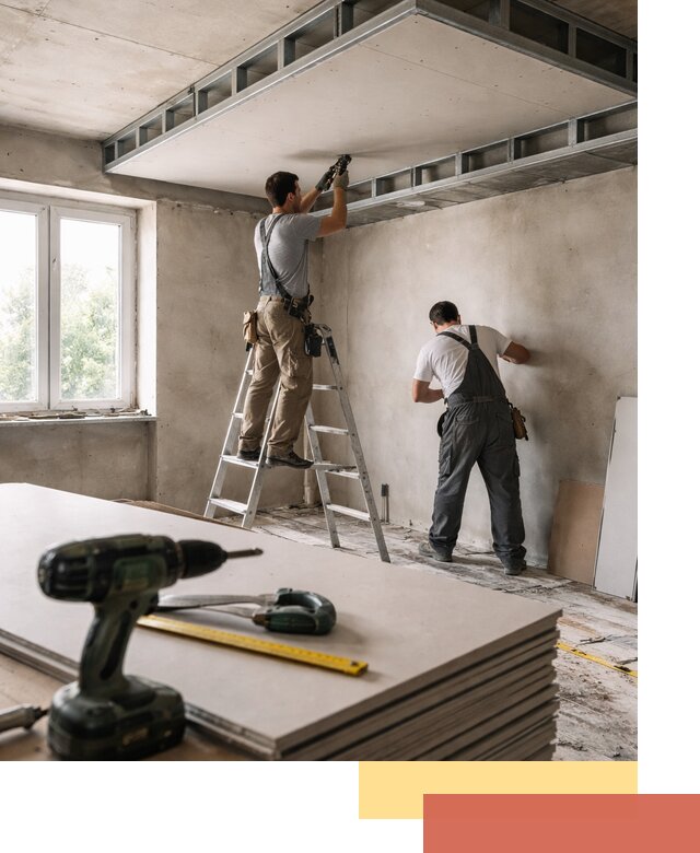 Двухуровневый потолок из гипсокартона в Обнинске