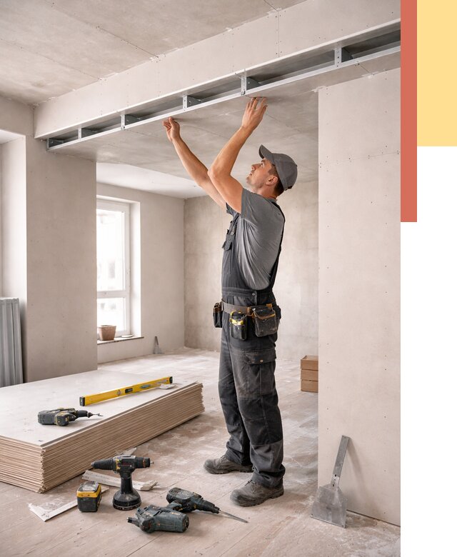 Потолок из гипсокартона с нишей в Обнинске от 1269 руб. под ключ | ОТДЕЛОЧНИК-Бнн