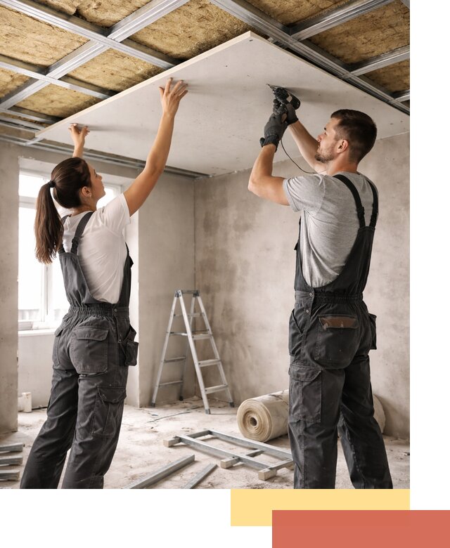 Звукоизоляция потолка из ГКЛ в Обнинске профессионально и надежно