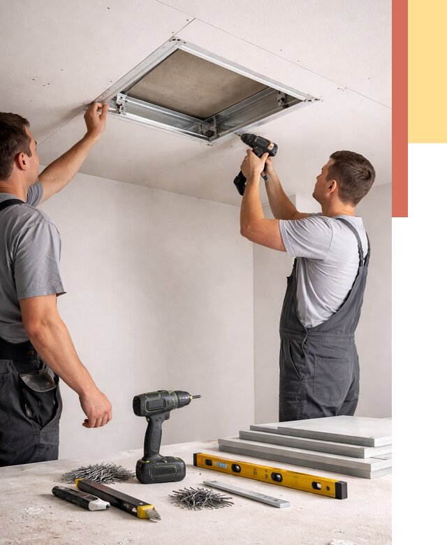 Установка люка в потолок ГКЛ в Обнинске от 2538 руб. под ключ | ОТДЕЛОЧНИК-Бнн