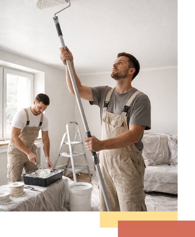 Покраска потолка водоэмульсионной краской в Обнинске