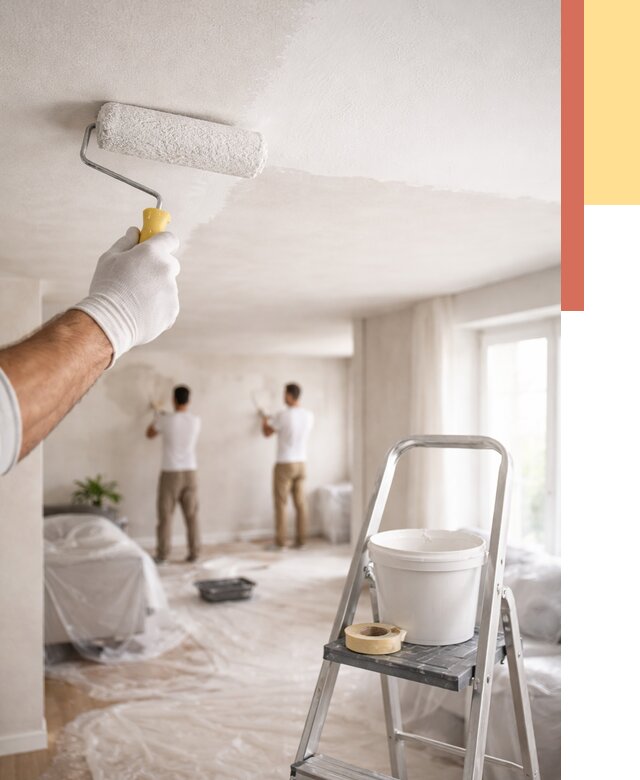 Покраска потолка акриловой краской в Обнинске от 2538 руб. | ОТДЕЛОЧНИК-Бнн