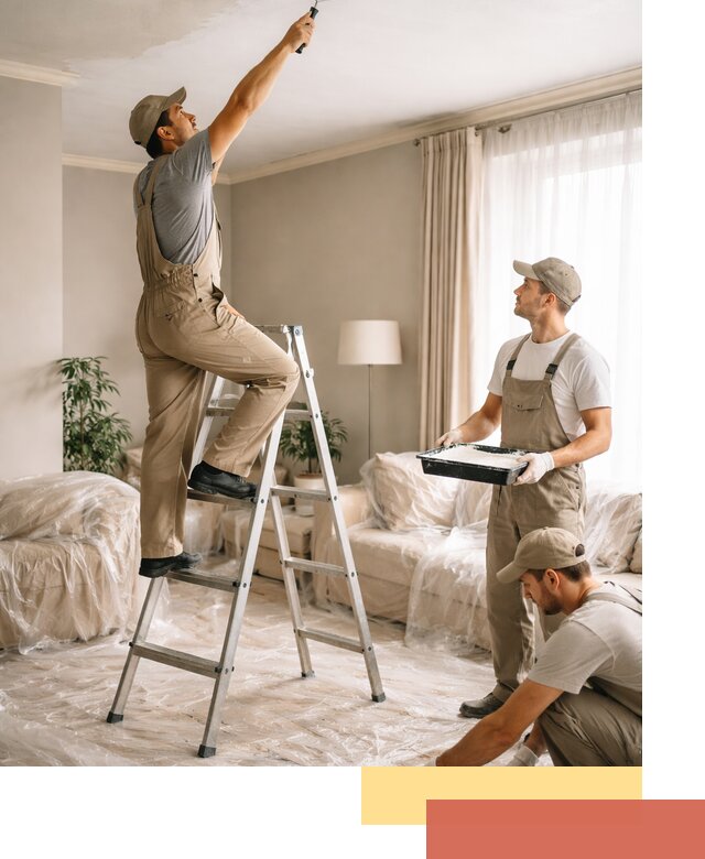 Покраска потолков акриловой краской в Обнинске качественно и быстро