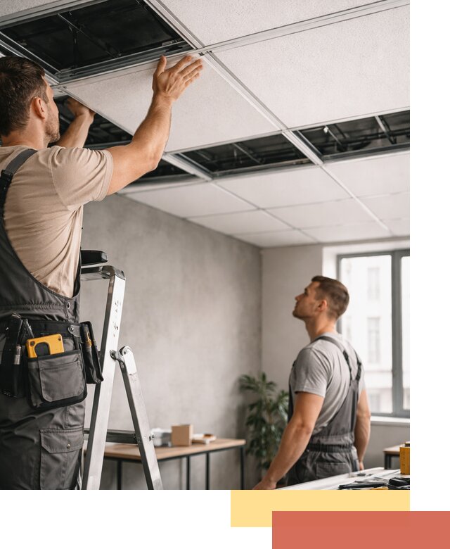 Монтаж потолочной плитки в Обнинске качественно и в срок