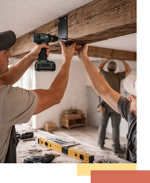 Монтаж декоративных потолочных балок в Обнинске